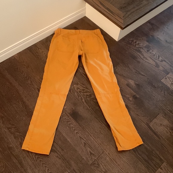 Anthropologie Hei Hei Darby Moto roll up utility chino pants mustard size 25 - Picture 6 of 8